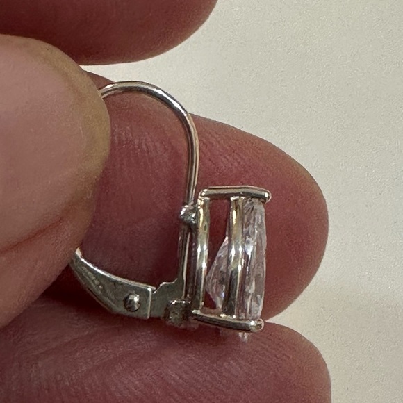 PAJ Sterling Silver .925 Dangle Drop Pear Shape Earrings NWOT - Picture 4 of 6